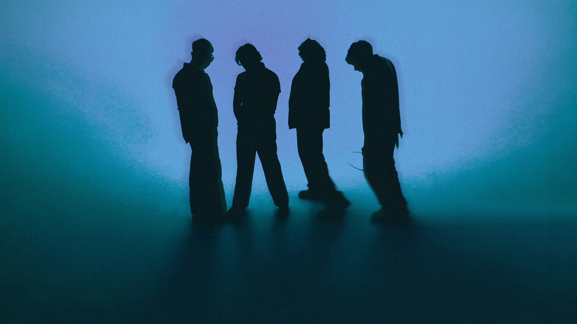 Siluetas — luz azul